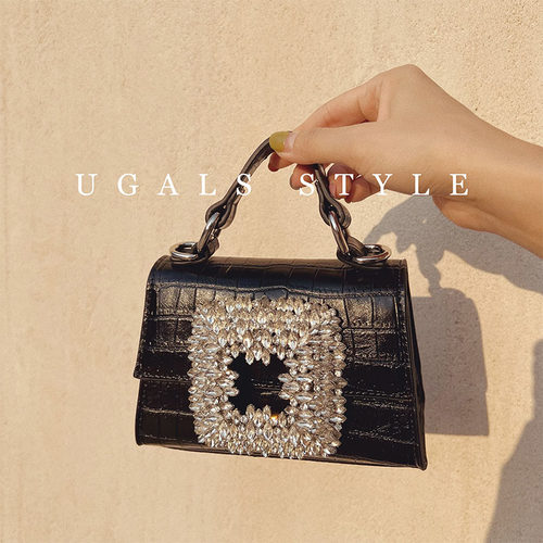 UGALS小方包鳄鱼纹手提斜挎包