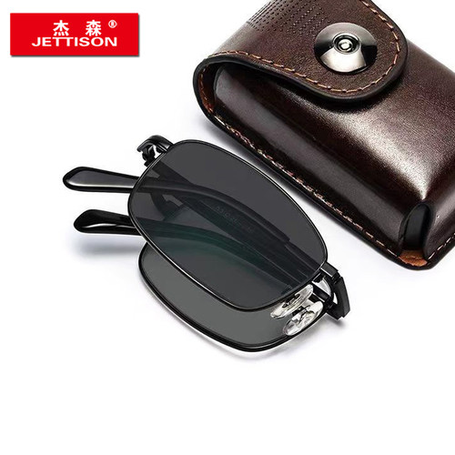 折叠老花镜 防蓝光 感应变色镜