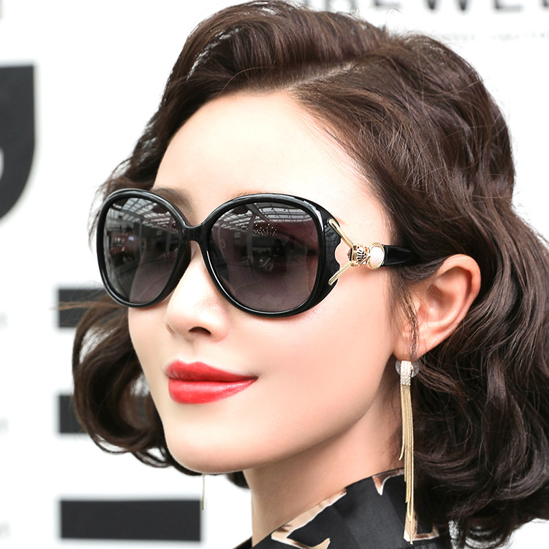 迪亚龙墨镜女2023新款高级感圆脸眼镜女士优雅长脸偏光太阳镜女