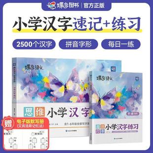 蝶变汉字速记2500生字开花思维导图速记汉字速记速练小学生语文1 6年级认识汉字偏旁部首结构每日打卡快速记汉字识字练习人教版