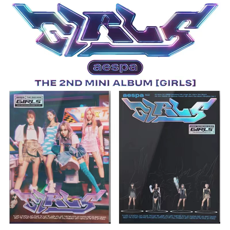 Spot genuíne AESPA альбом GIRLS мини 2 новый альбом CD карта плакат вокруг странного огня