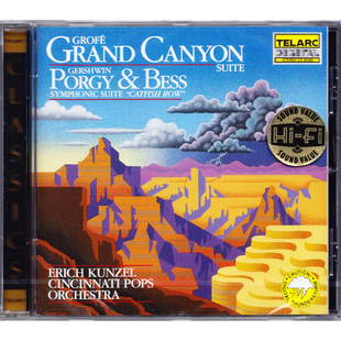 正版TELARC CD80086 格罗菲 大峡谷组曲 格什温作品 进口古典音乐