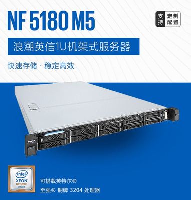 浪潮NF5180M5服务器 4112 32G 2X960G RAID1 2XGE 550W 三年 包邮