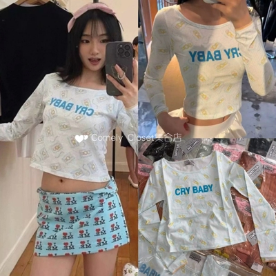 买手店 Ashley Williams 2026新品 兔子印花T恤上衣长袖打底衫女