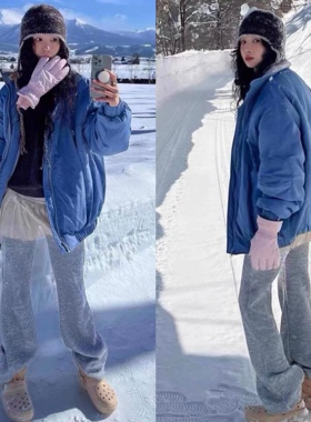 北京现货 nocontent 23秋冬款 休闲宽松保暖户外防水夹克棉服外套