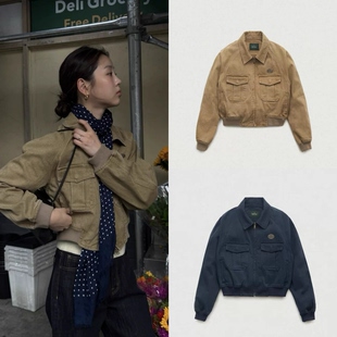 买手店 The barnnet 25秋季新款 八奶复古单排扣拉链夹克短外套女