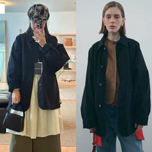 北京现货 ETHOS 25春季款 复古怀旧工装风廓形牛仔夹克宽松外套女