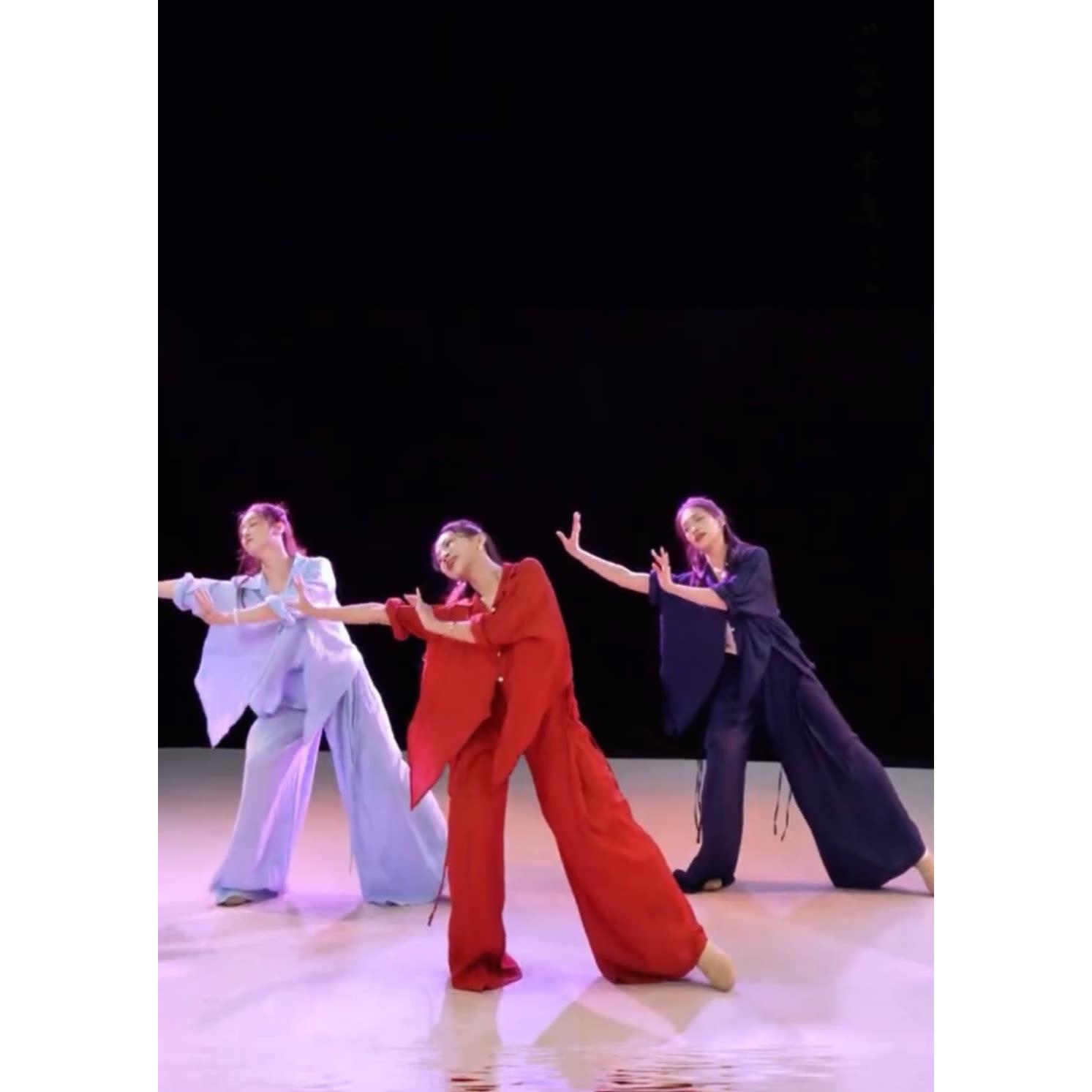 夏辉同款舞蹈服《世界赠予我的》现代舞如愿衬衫套装宽松演出服装图片