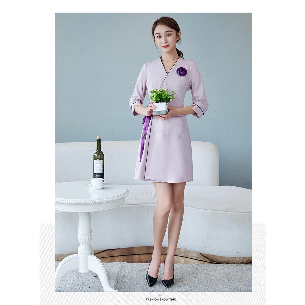 美容师工作服女美容院养生馆高端足浴技师气质洋装套装美甲美发