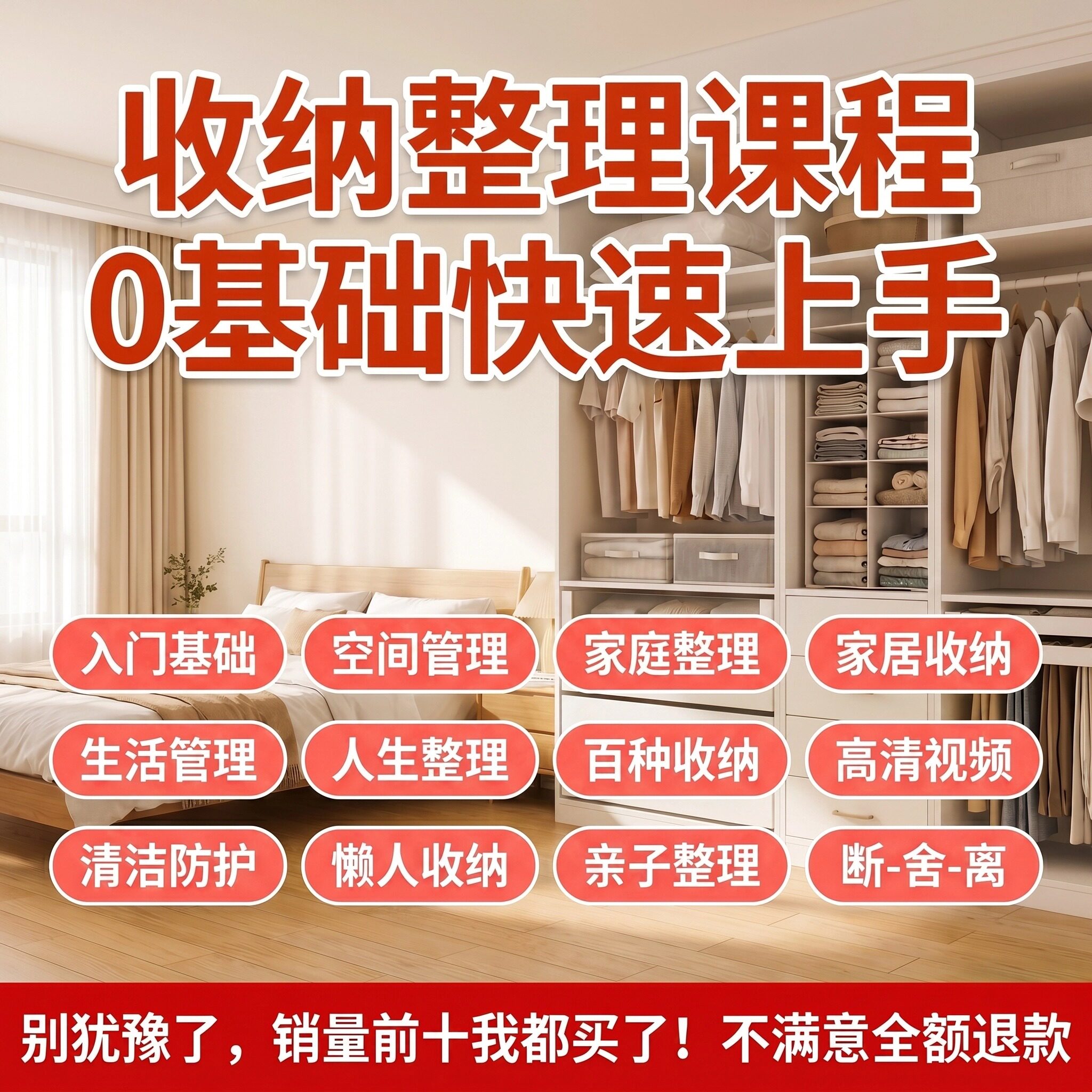 整理收纳师培训实用教程课程教学懒人收纳整理衣橱空间高效改造