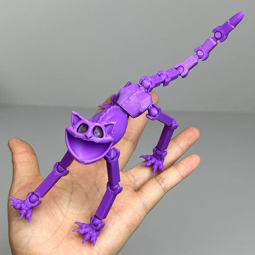 3d紫色瞌睡猫手办玩具波比第五章原型1006小丑梦魇猫断腿橙狗模型