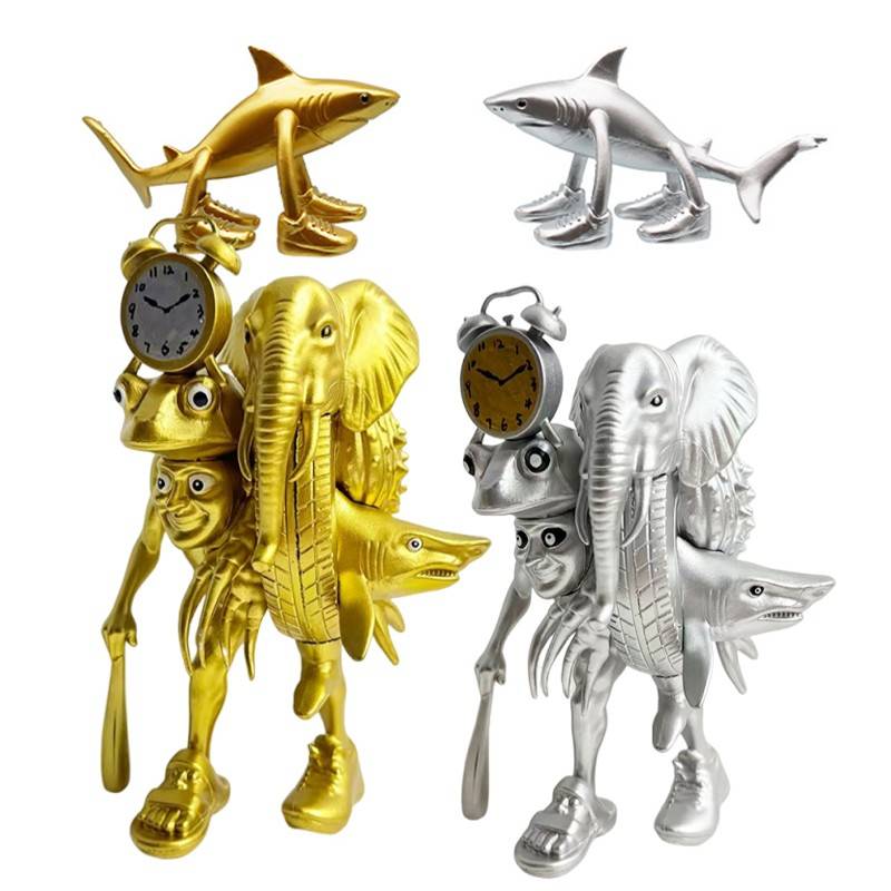 黄金版时钟木棍人穿鞋鲨鱼ai山海经tungtungtungsahur手办玩具