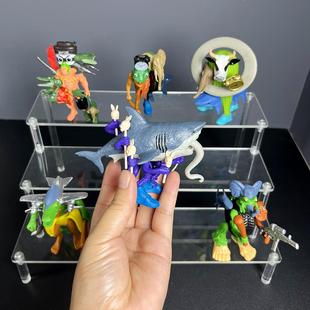 触手鲨鱼融合怪父子模型手办外国山海经火焰咖啡忍者奶牛摆件玩具