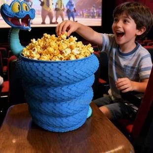 盖瑞蛇爆米花桶疯狂动物城2盖瑞蛇手办3d打印收纳桶笔筒装饰摆件