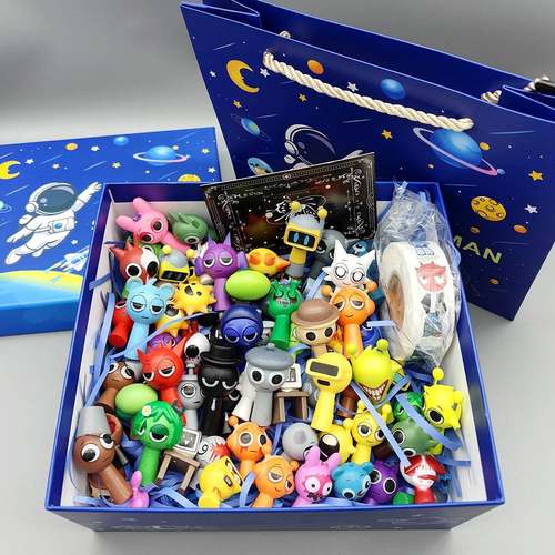 礼盒装节奏盒子72个公仔大全套手办儿童玩具sprunk多阶段模型礼物