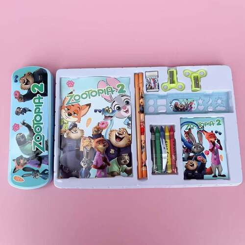 Zootopia疯狂动物城文具大礼包朱迪尼克笔记本文具盒儿童奖励礼物