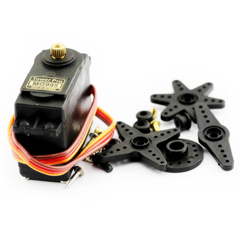 全新 金属铜齿轮舵机 MG995舵机 圆盘双足机器人机械手遥控车55G