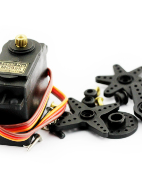 全新 金属铜齿轮舵机 MG995舵机 圆盘双足机器人机械手遥控车55G