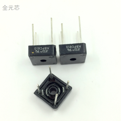KBPC610 整流桥 6A1000V 整流器 方桥 桥堆 直插四脚 正方形