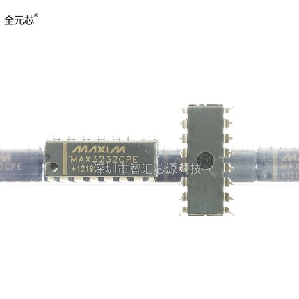 MAX3232CPE 芯片 直插DIP16 RS232收发器 MAX3232 IC集成电路