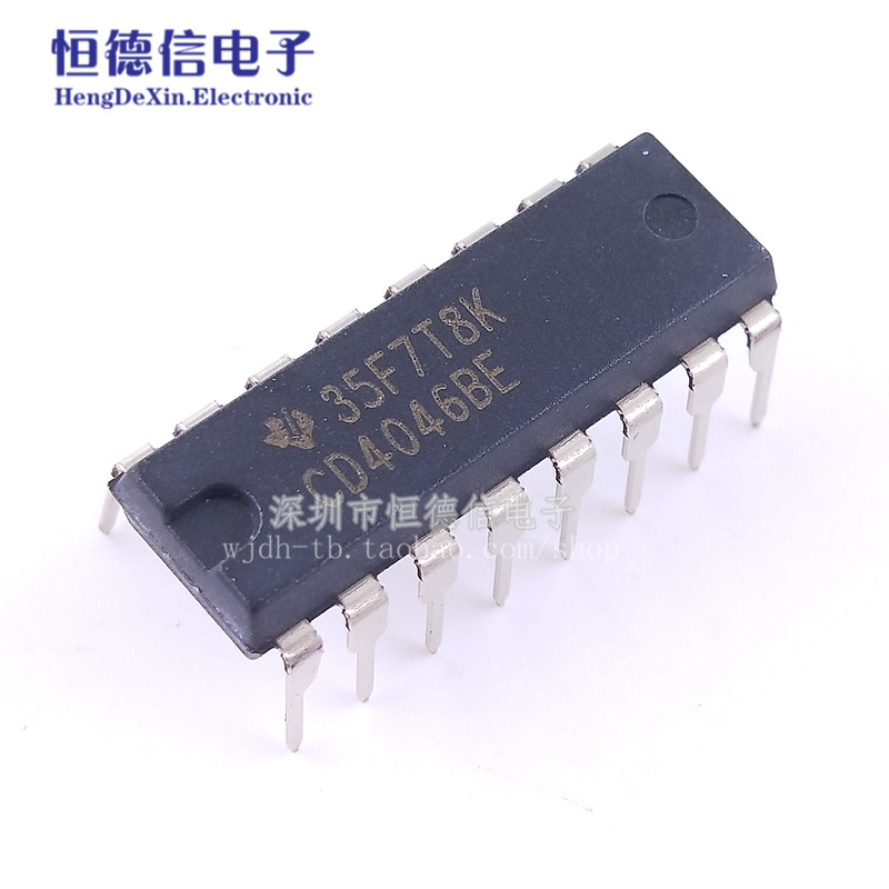 直插 CD4046BE 原装进口全新  CMOS 锁相环 DIP-16