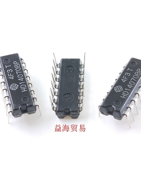 逻辑芯片 HD14070BP 全新原装进口  四路2输入与非门 直插 DIP-14