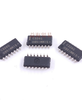 C324G  贴片全新原装进口 SOP14封装 UPC324 芯片 深圳发UPC324G