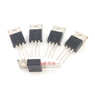 稳压管 L7808 三极管L7808CV 直插TO220 8V 1.5A 拍1发10个包邮