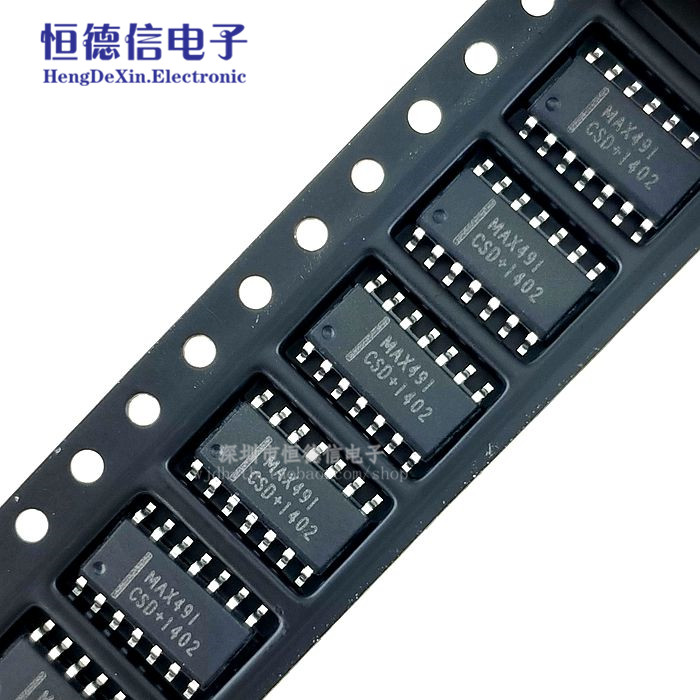 徳全新 MAX491 MAX491CSD MAX491ESD SOP-14 收发器IC