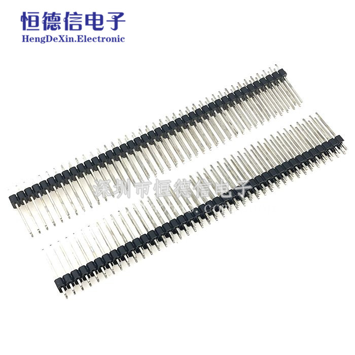间距2.54MM 双排长排针 双排针 长17MM 插针 2*40PIN 排针