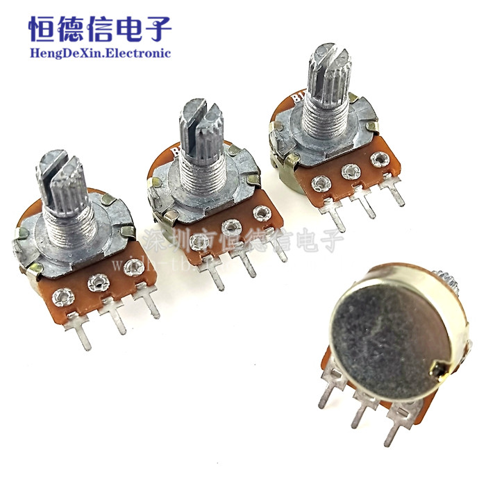 单联电位器 B100K B250K B500K 长柄  3脚 柄长20MM