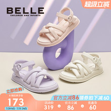 百丽童鞋女童凉鞋儿童面包鞋2025夏季新款宝宝小女孩软底公主透气
