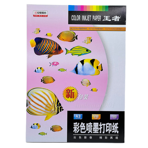 王者A3彩色喷墨打印纸108g彩喷纸