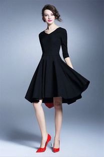 春夏秋款成人显瘦拉丁舞大摆舞蹈服长袖连衣裙大码表演服练功服女