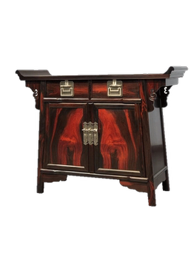 天纵老挝大红酸枝全独板二联橱