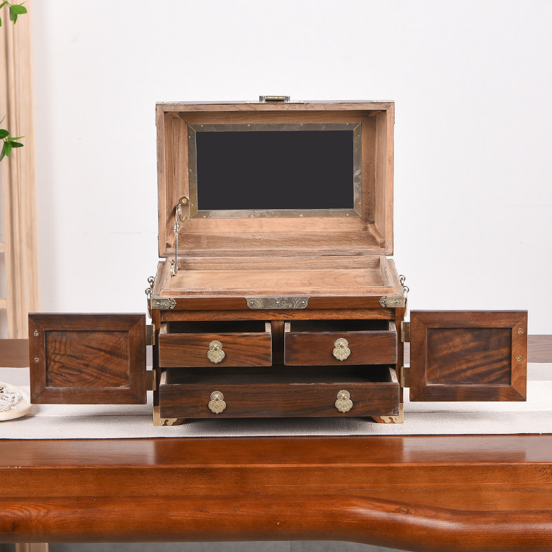 天纵阴沉木嫦娥奔月镜箱