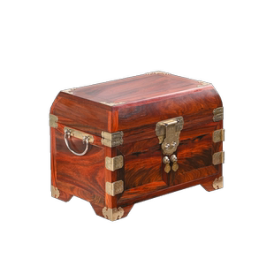 大红酸枝嫦娥奔月浮铜珠宝箱红木中式首饰盒实木黄金项链饰品盒