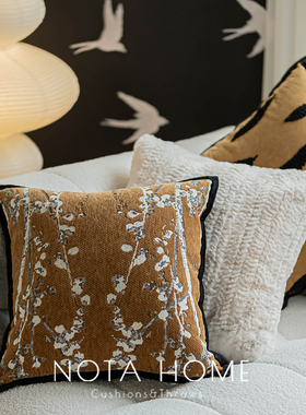 中古风抱枕客厅沙发靠枕法式枕套卧室床头方枕酒店轻奢风超软靠垫