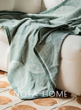 绿色休闲毯现代简约绒毯羊毛毯床尾搭毯客厅沙发毯学生宿舍小毯子