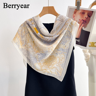 真丝丝巾大方巾女夏季薄款高级乔其纱巾空调房披肩外搭桑蚕丝围巾