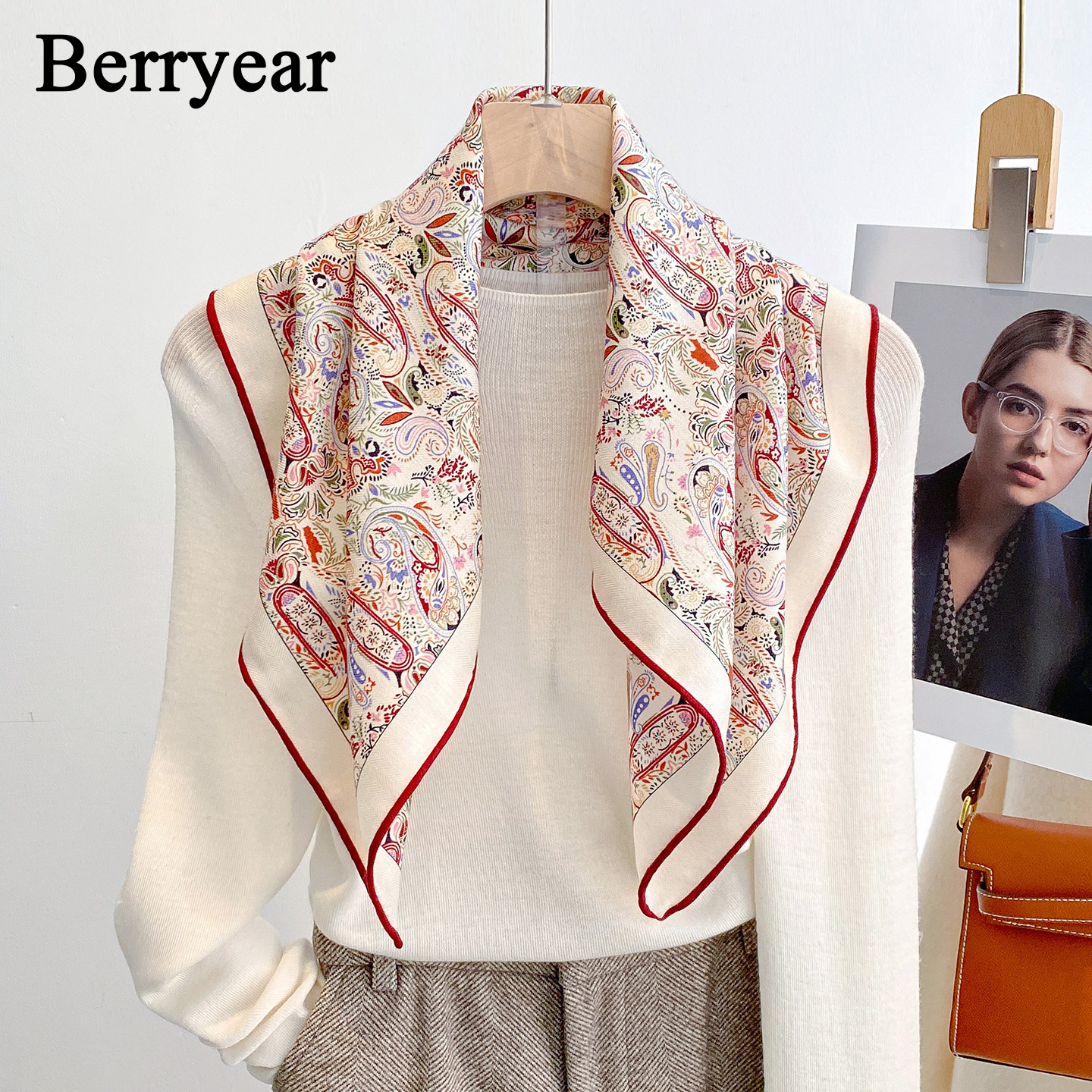 真丝羊毛围巾方巾丝巾女护颈领巾