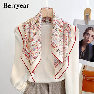 真丝羊毛围巾方巾丝巾女冬季系脖高级感护颈丝毛领巾披肩2025新款