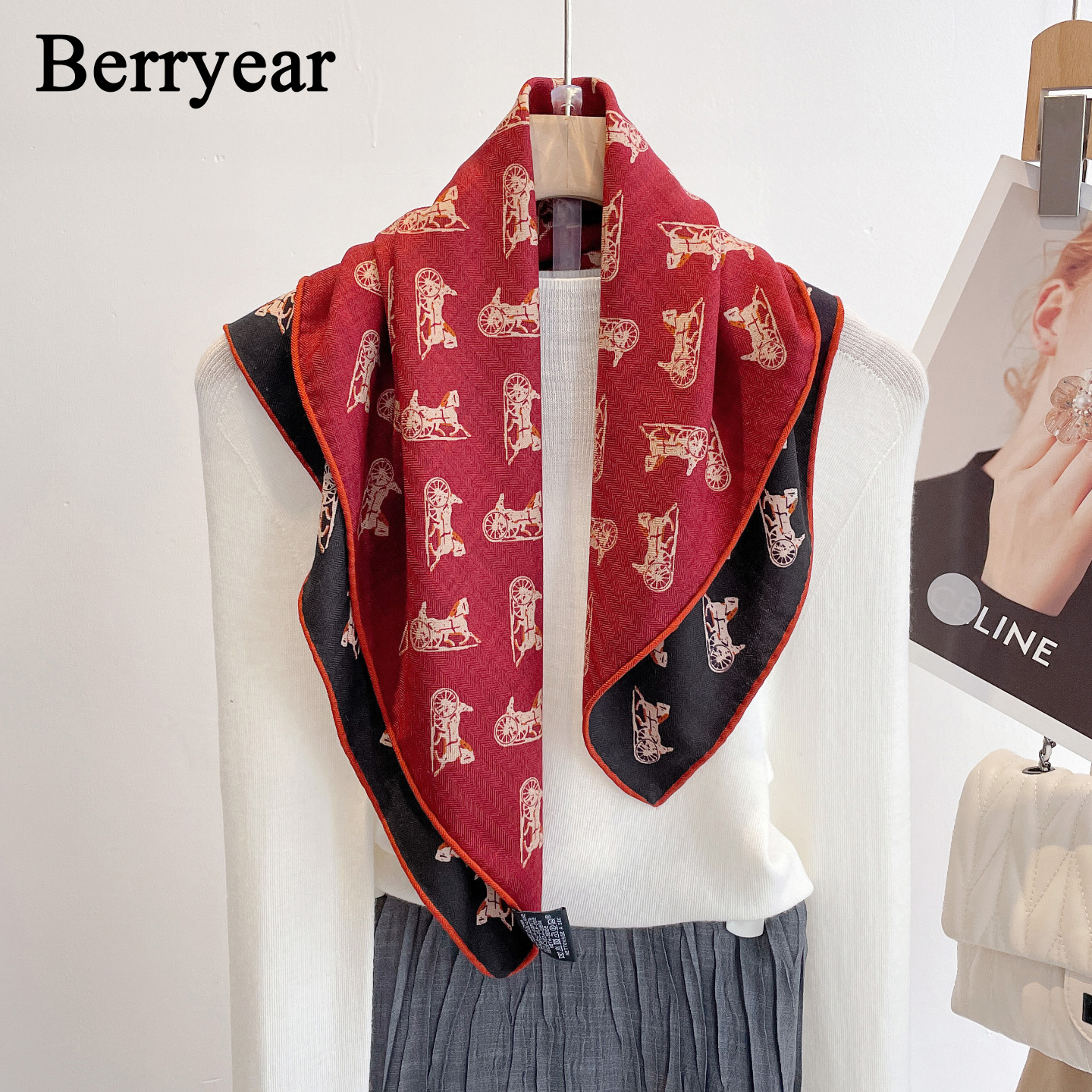 真丝丝巾中方巾女羊毛围巾小领巾