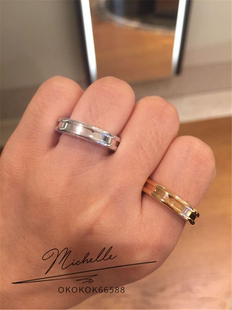 BVLGARI/宝格丽 B.ZERO1 18k金玫瑰弹簧单环戒指情侣婚对戒