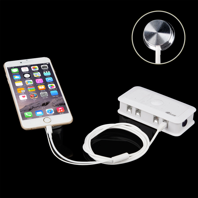 手机防盗器展示架支架锁一拖四六八平板柜台体验充电报警