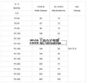 WB202扣式结束带PC202 PVC按扣套管 纽扣式包线布束径57mm