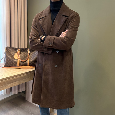 NR先生中长秋冬灯芯绒男大衣