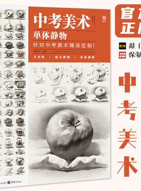 中考美术单体静物 2022敲门砖李家友素描基础水果蔬菜陶瓷金属玻璃杂物单个静物临摹范本画册美术绘画教程教材入门书籍