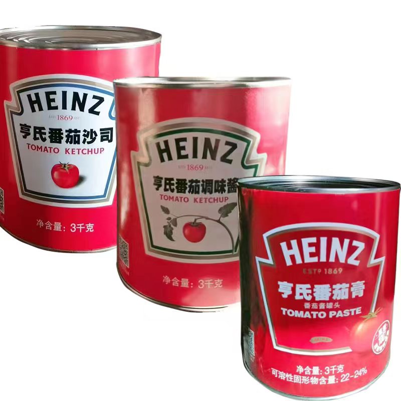 亨氏番茄沙司3kg/桶 番茄酱/番茄膏 蘸薯条/意大利面酱/披萨酱
