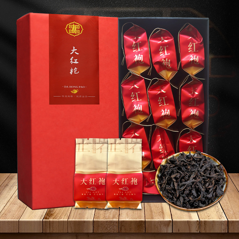 大红袍肉桂铁观音乌龙茶叶浓香型2024新茶小泡袋礼盒装150g口粮茶